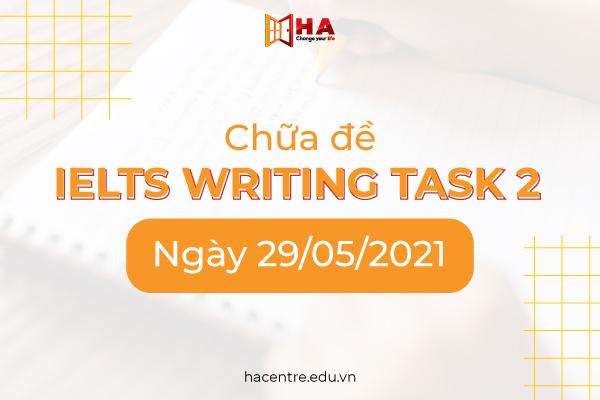 Chưa đề IELTS Writing task 2 ngày 29/05/2021