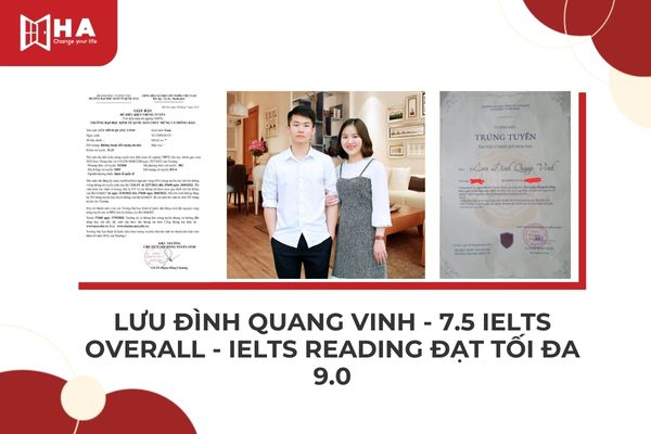 Học viên Lưu Đình Quang Vinh trúng tuyển đại học bằng chứng chỉ IELTS