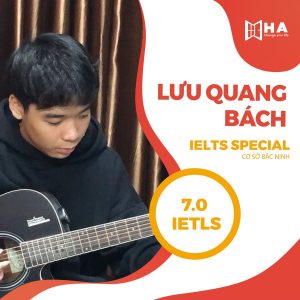 Hvxs HA Centre Lưu Quang Bách đạt 7.0 IELTS