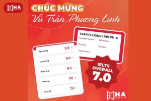 Chúc mừng Vũ Trần Phương Linh 2006 xuất sắc đạt 7.0 IELTS