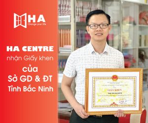 HA CENTRE nhận Giấy khen của Sở GD & ĐT tỉnh Bắc Ninh