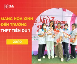 SK 20/10: Mang hoa xinh đến điểm trường THPT Tiên Du 1