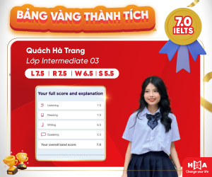 Quách Hà Trang đạt 7.0 IELTS