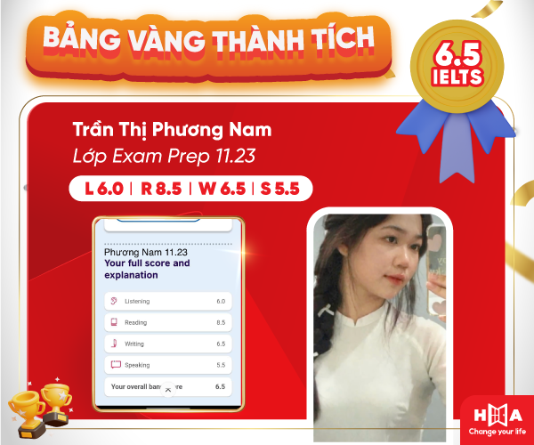 Trần Thị phương Nam đạt 6.5 IELTS