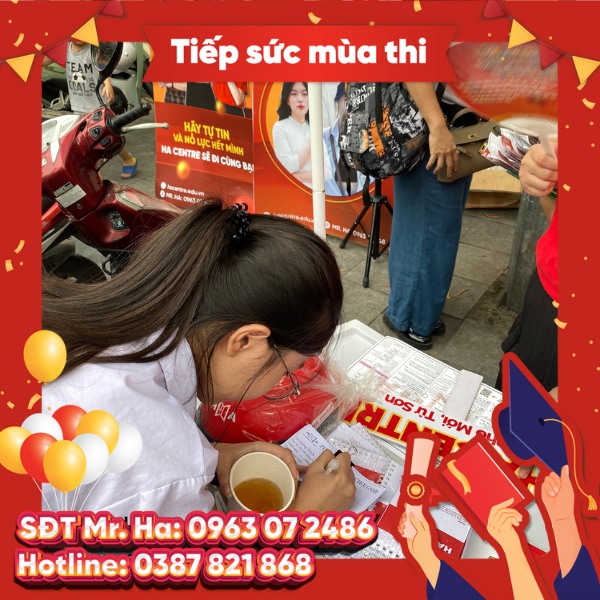 HA Centre đồng hành cùng sĩ tử 2K9 tại điểm Trường THPT Lý Thái Tổ Từ Sơn