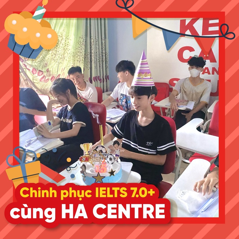 HA Centre Tiên Du tổ chức tiệc nhỏ bất ngờ cho học viên