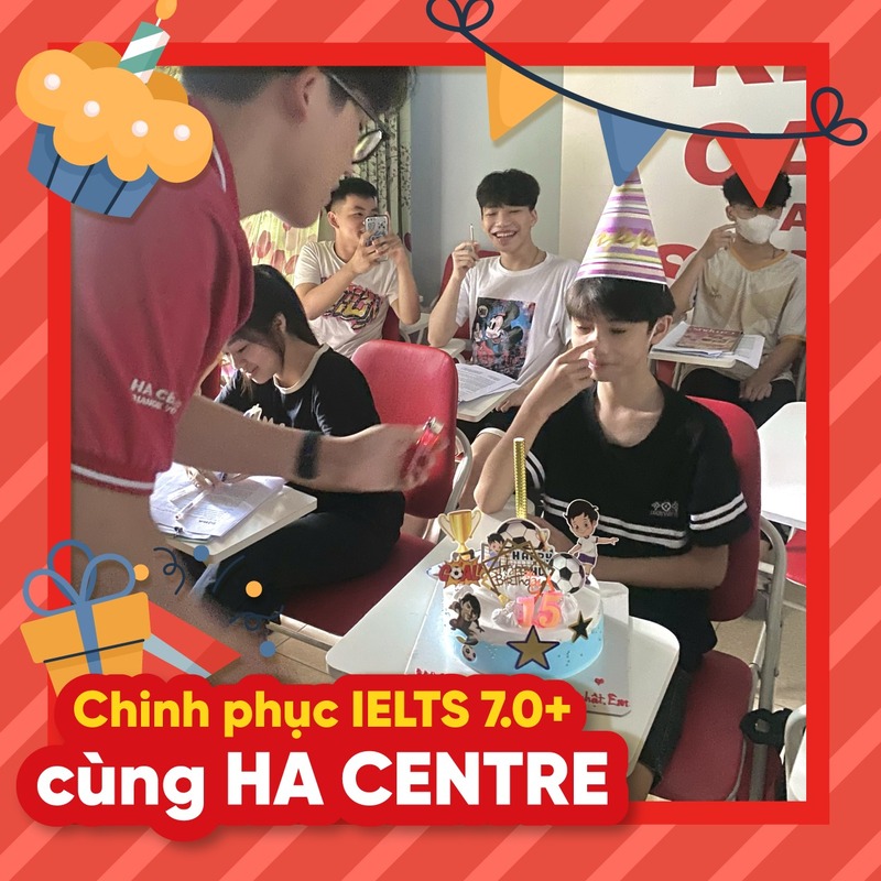 HA Centre Tiên Du tổ chức tiệc nhỏ bất ngờ cho học viên