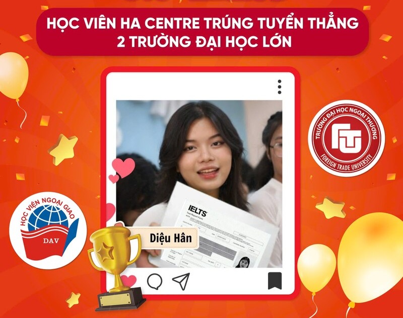 Học viên Diệu Hân trúng tuyển thẳng 2 trường đại học TOP nhờ IELTS 8.0