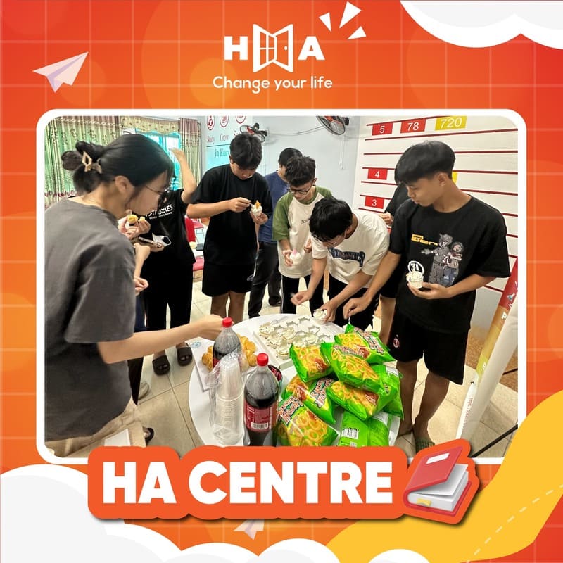 Bữa tiệc nhỏ tạo động lực cho học viên Tiên Du trước ngày thi IELTS 24/8