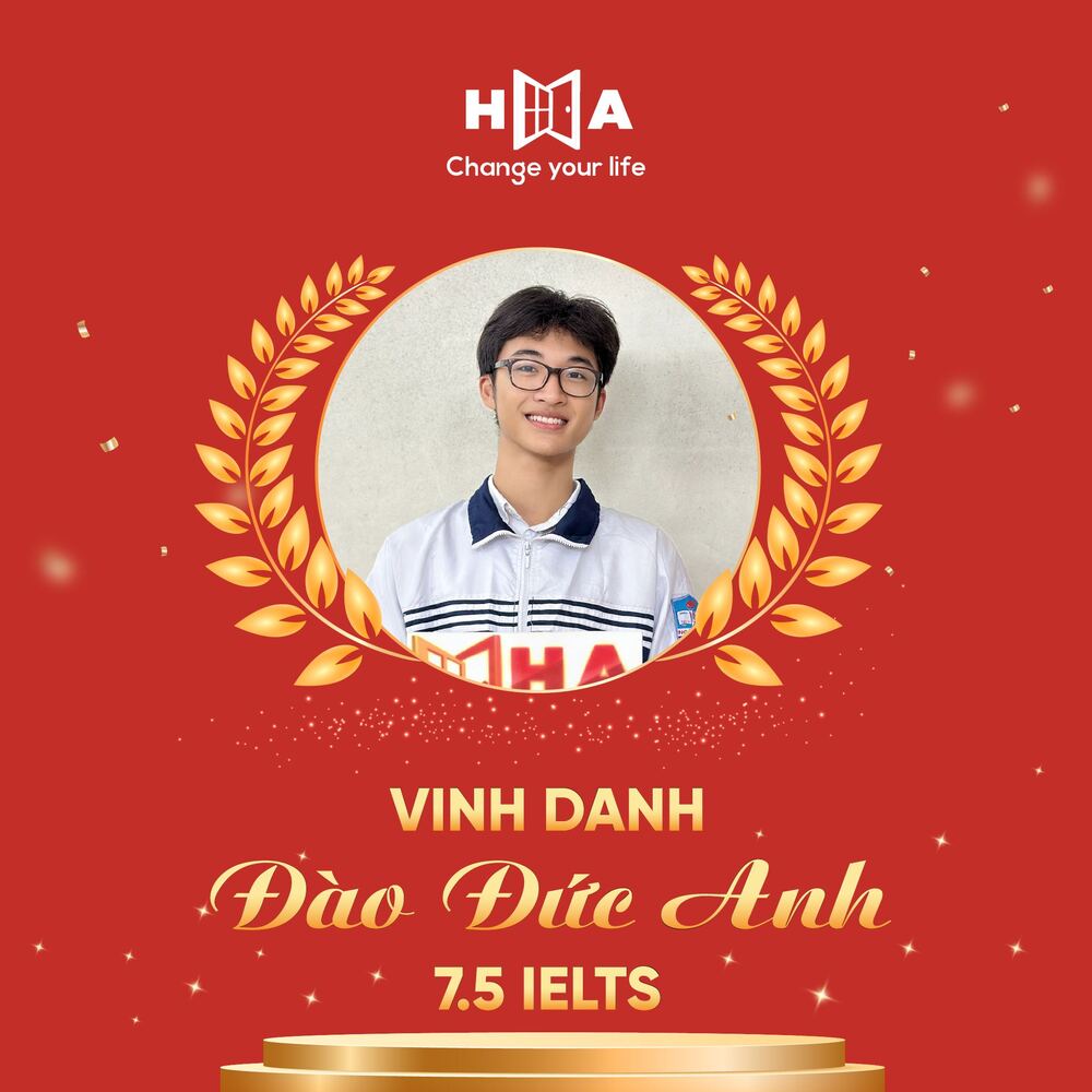 hv HA Centre Đào Đức Anh đạt 7.5 IELTS