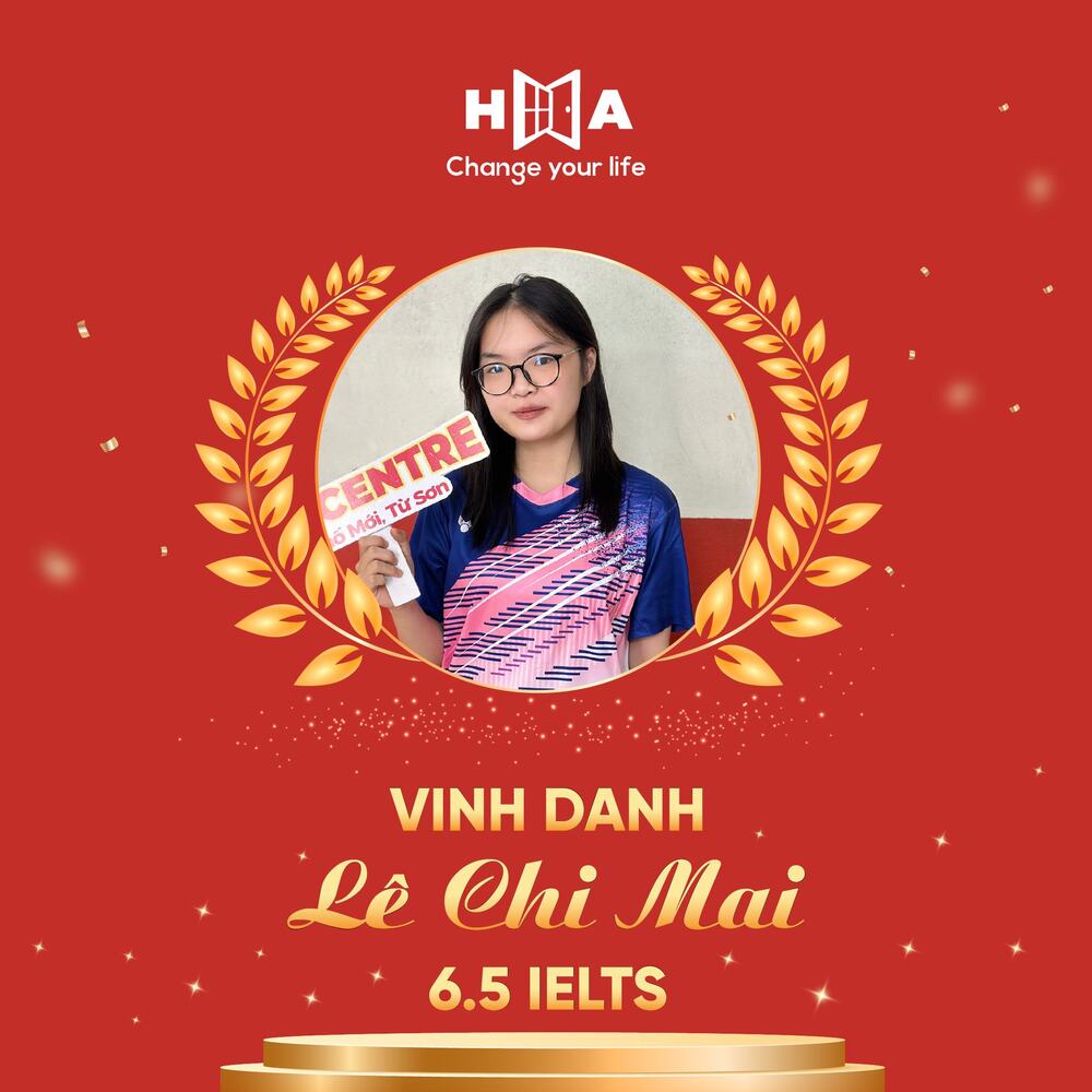 hv HA Centre Lê Chi Mai đạt 6.5 IELTS